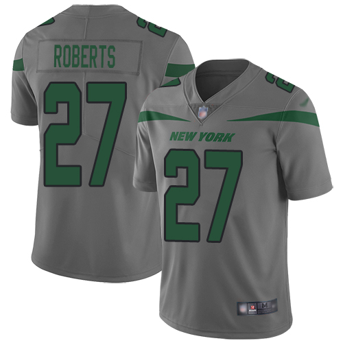 New York Jets Limited Gray Men Darryl Roberts Jersey NFL Football #27 Inverted Legend